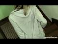 Screenshot Girl Masturbates Naked Pussy On The Stairs