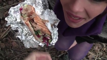 Screenshot The Public 18+ Took In Her Mouth Pussy On The Street And Gave In The Ass - Ashley Pervers (720,homemade Porn, Anal, Blowjob, Cum In Mouth
