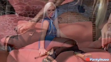 Screenshot Sexy Blonde In Black Tights.