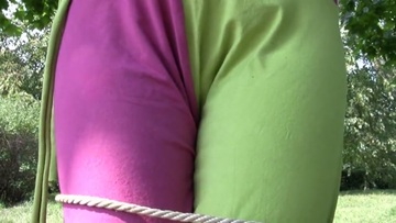 Screenshot Pissed In Pink And Green Pants {tied To A Tree On The Street}