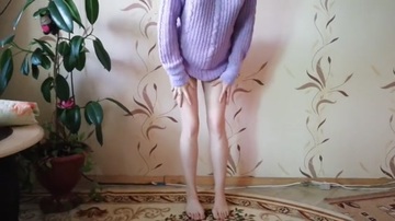 Bildschirmfoto Kerl fickt seine schlanke hübsche Mädchen mit einem schönen Arsch und Sperma auf ihre Brüste - Titten Fotze Porno Sex Pussy