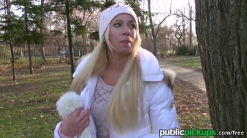 Sexy Blonde Fucks in Forest