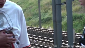 Screenshot Group Sex Threesome MFM Outdoors In Public.