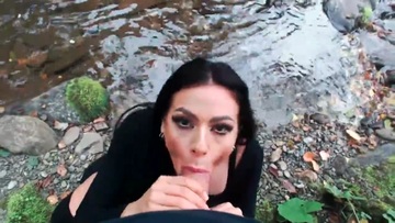 Screenshot Sucking Outdoors With Cum In Mouth Pov Public Get Used By My Trainer Porno Cum In Mouth, Public, Blowjob, Roleplay, Face Fucking