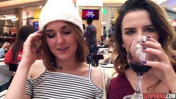 Screenshot Two Bi-lesbian Fun On The Street