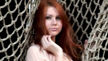 Screenshot On The Grass, Near The House - A Red-haired Beauty, Erotic