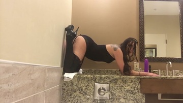 Screenshot Put The Rubber Cock On The Wall In The Bathroom And Sat On It