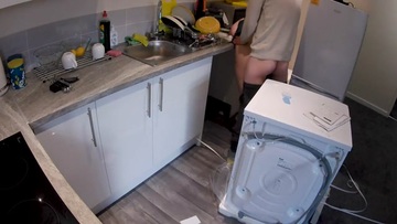 Screenshot Horny Mate Seduces Plumber In The Kitchen While Hubby At Work