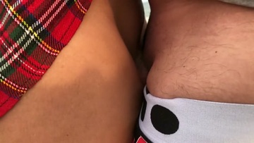 Screenshot Cum in Panties Sex on the Beach with Schoolgirl