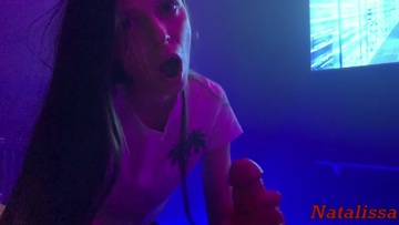 Screenshot Risky Public POV Blowjob in PS Club VIP Room - Natalissa