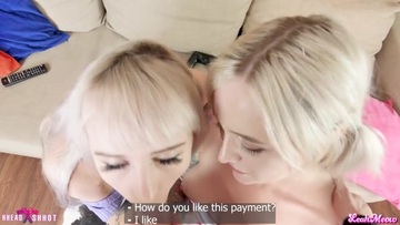 Screenshot We had no money to pay the courier. Had to pay with sex Leah Meow & Alice Shot 