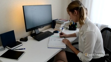 Screenshot ROMANTIC BOYFRIEND SURPRISED SCHOOLGIRL WHILE DOING HOMEWORK