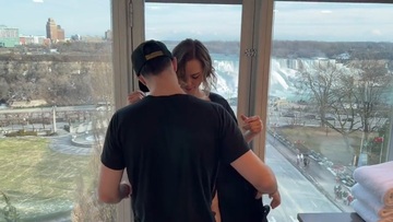 Screenshot Fucking 2 guys in hotel window / Husband shares wife with friend / Public fucking