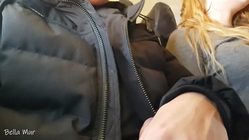 Screenshot She couldn't wait anymore! Jerking and sucking cock in a public plane