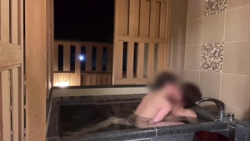 Screenshot public bath at a hot spring inn Soggy SEX,him orgasm with Titty Fuck and handjob - Emuyumi couple