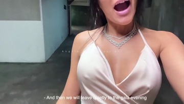 Screenshot Angela Doll - Too horny guy cums in my pussy without warning in parking lot