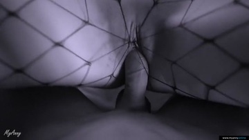 Screenshot 😈Escort surprised with her fishnet stockings! Monochrom🎬