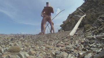 Screenshot At the naturist beach, a stranger offers to fuck me before his wife comes back and surprises us