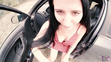 Screenshot Driving Test Turned Into Outdoor Fucking - English Subtitles - 4k