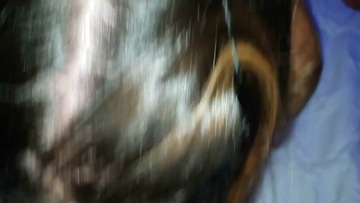 Screenshot Asian girlfriend creams on bull's BWC while blowing cuck hubby