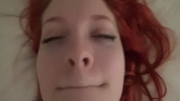 Screenshot Redhead with big tits gets fucked hard and creampied by BF
