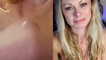 Screenshot hot camgirl watches guy suck his own cock