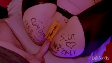 Screenshot Tied up girlfriend having fun after party. She is a free use anal slut