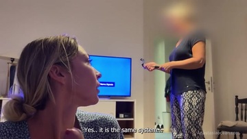 Screenshot My mom caught me giving a blowjob to my boyfriend. We were talking and she watched and he cum.