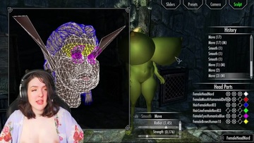 Screenshot Beating Skyrim With Sex Mods | The Creation of Bimbo Shrek Ep 1 | Gaming Porn