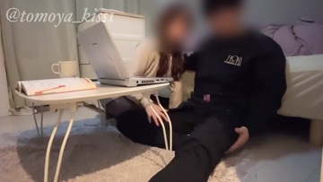 Screenshot A Japanese college student couple who get horny and have sex while studying at home.♥집에서 공부하고 있다가 불끈