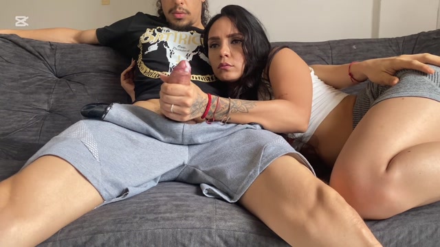 Screenshot A sexy Latina catches me watching a movie! - SPANISH PORN