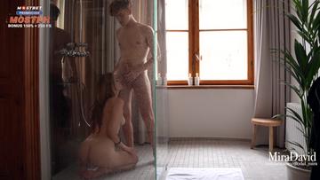 Screenshot Passionate couple had hot, hard sex in the shower – Mira David