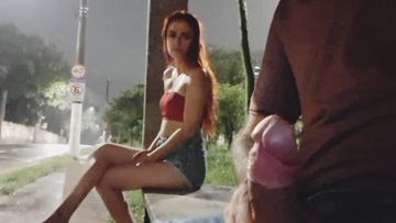 Screenshot I risked masturbating at the bus stop next to a beautiful redhead.